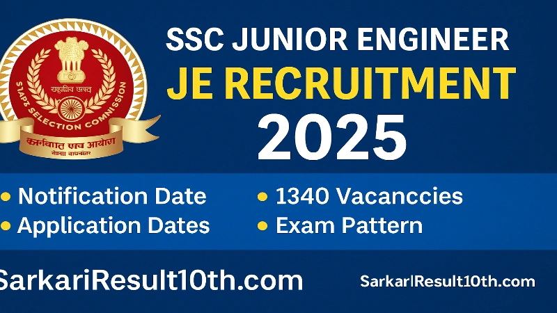 SSC Junior Engineer JE Recruitment 2025