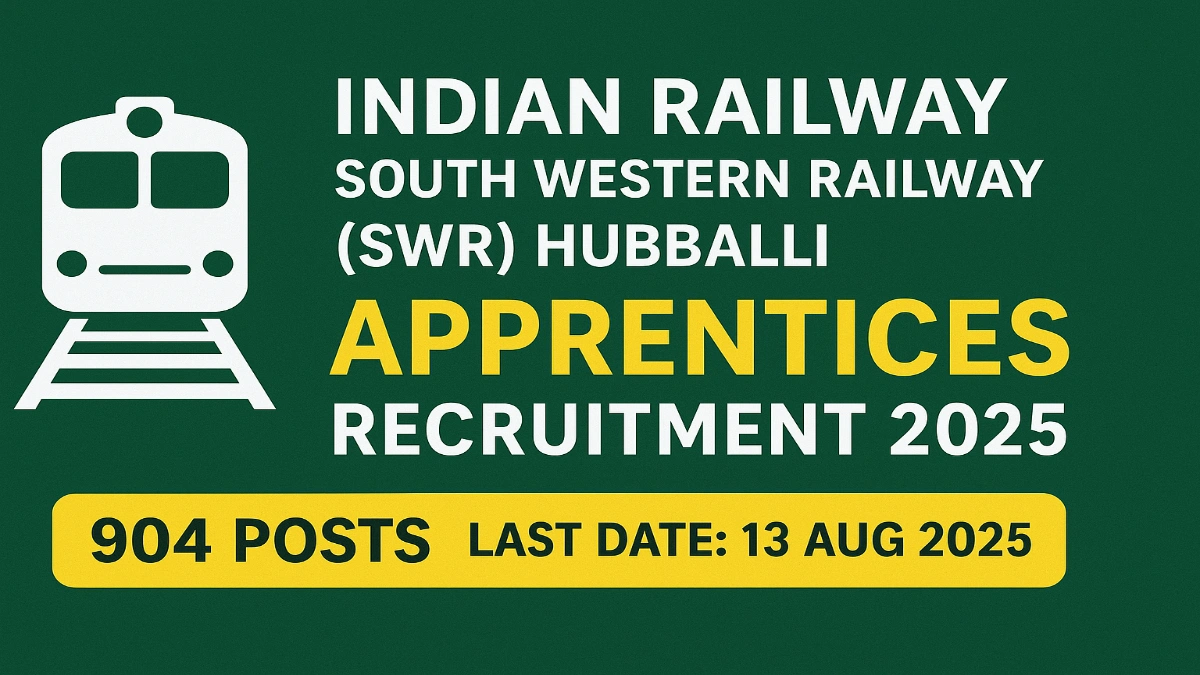 South Western Railway Apprentice Recruitment 2025