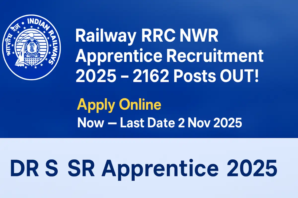 Railway RRC NWR Apprentice Recruitment 2025 Apply Online