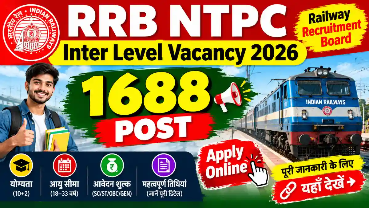 Railway RRB NTPC Inter Level Vacancy 2026