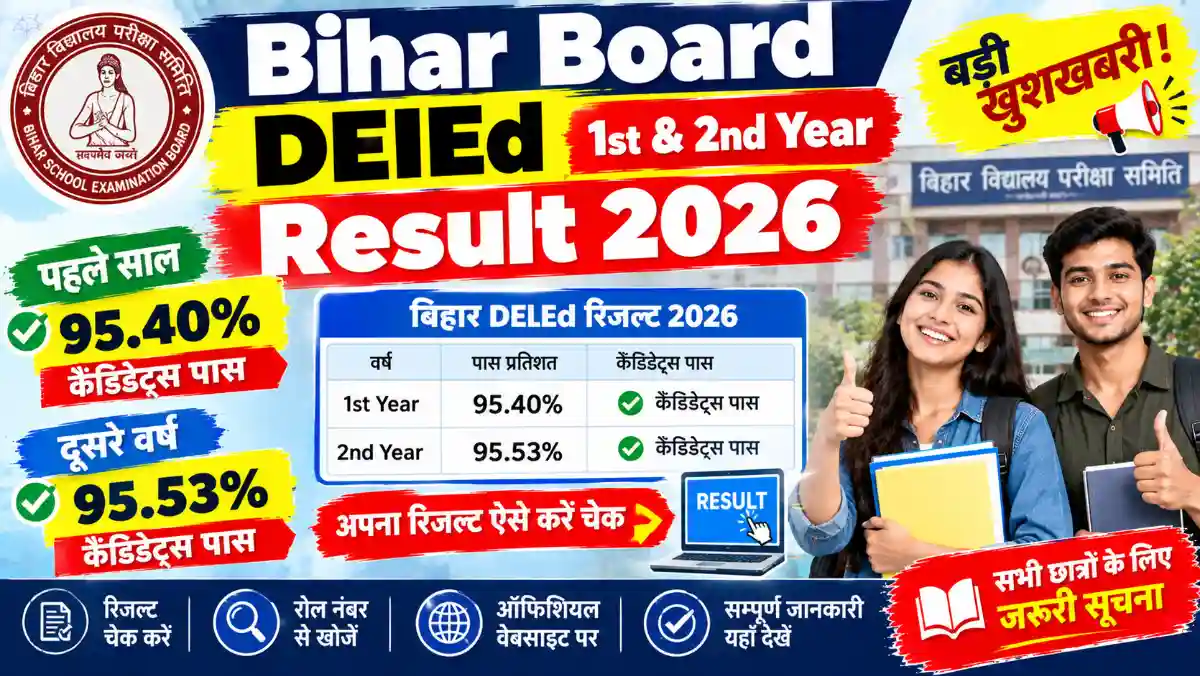 Bihar Board DElEd 1st and 2nd Year Result 2026
